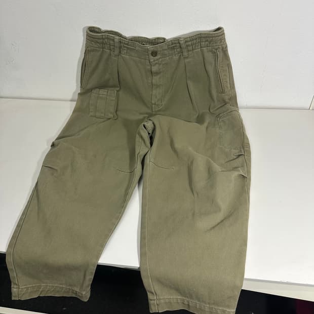 XL 송지오옴므 카키 루즈레귤러핏 10부 코튼 카고팬츠