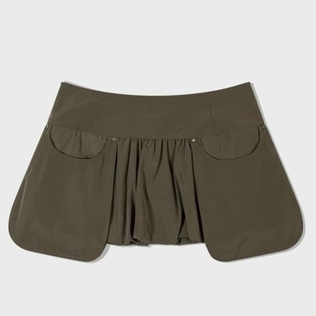 로우클래식 버블 미니스커트- 브라운 M (새상품)