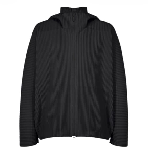 옴므 플리세 이세이 미야케 MC 메이 집업 파카 블랙