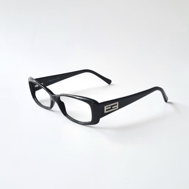 데드스탁 FENDI 빈티지 크리스탈 FF 로고 블랙 프레임 안경테