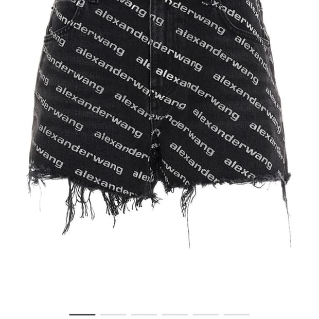 (61만) 알렉산더왕 바이트 로고 데님 쇼츠