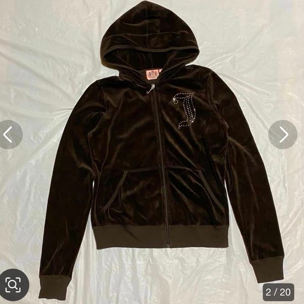 구해요!) 쥬시꾸뛰르 후드집업 브라운 벨벳 벨루어 벨로아