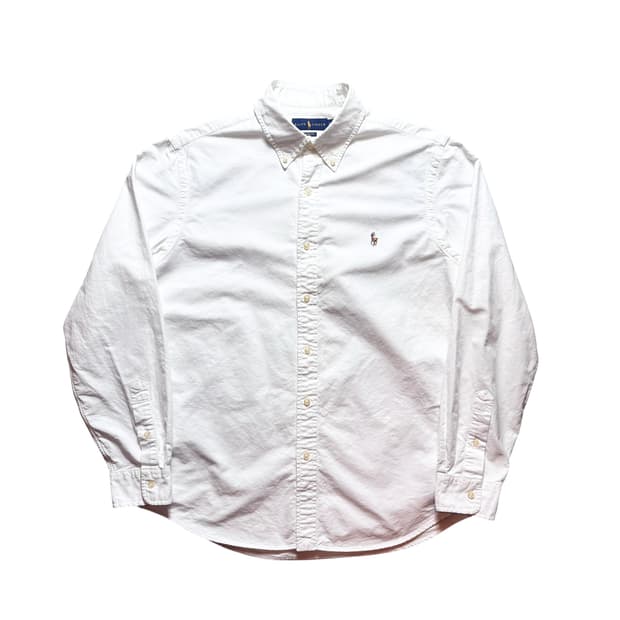 폴로 옥스퍼드면 화이트 셔츠