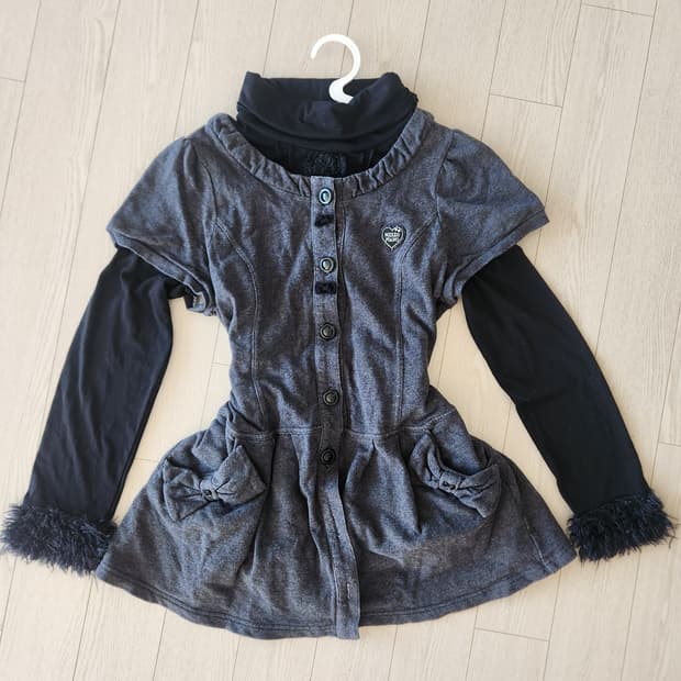 AXES FEMME & MEZZO PIANO 퍼 목티 원피스 세트