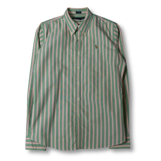 폴로랄프로렌 그린 옐로우 핑크 스트라이프 슬림핏 10