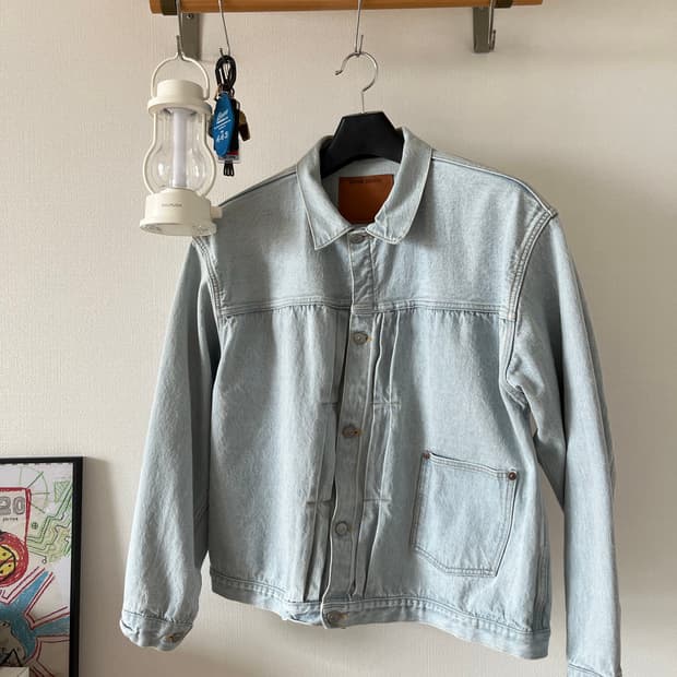 캡틴 선샤인 데님 트래커 1P 자켓 인디고 아이스 워시