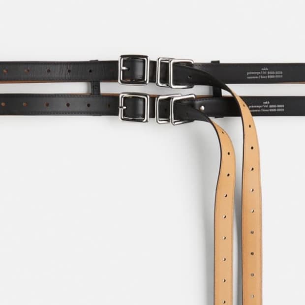 Hm X Rokh 레더 더블 벨트 