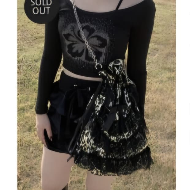 베이비메탈클럽 베메클 히비티 블랙 검은색 반팔 히비스커스티