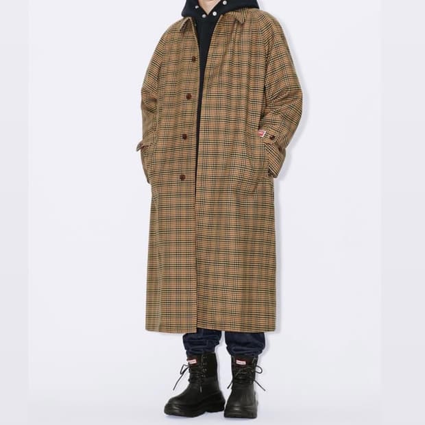 KENZO 겐조 체크 트렌치 코트 52 새상품