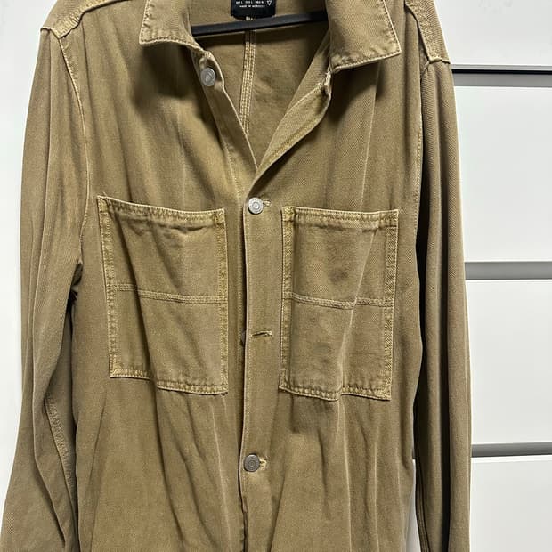 자라 남성 카키브라운 셔츠형 자켓 L(국내사이즈XL)