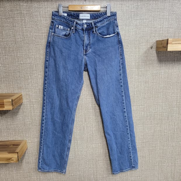 30인치 캘빈클라인 창바지 90S 핏 중청 아메카지 