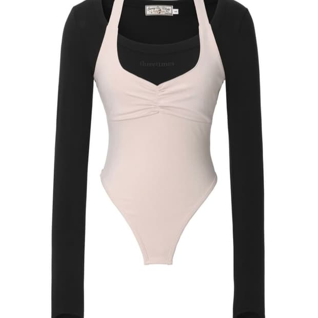 쓰리타임즈 홀터 레이어드 탑