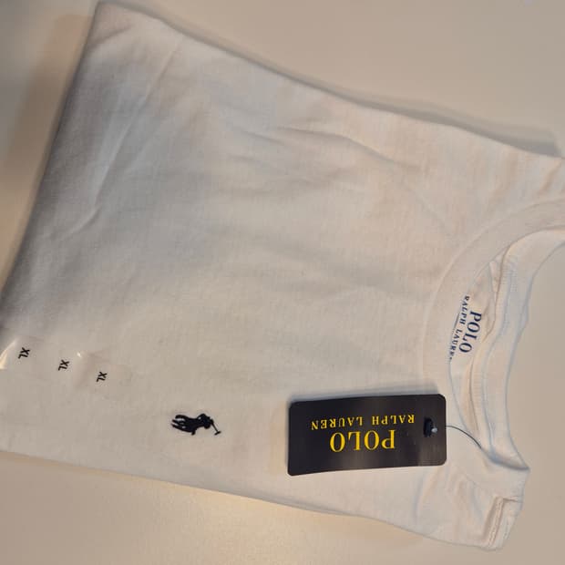 폴로 아동 흰색 면티 XL 어른95-100 (새상품)