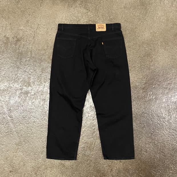 90s USA Levis565 오렌지탭 블랙진 (40“)