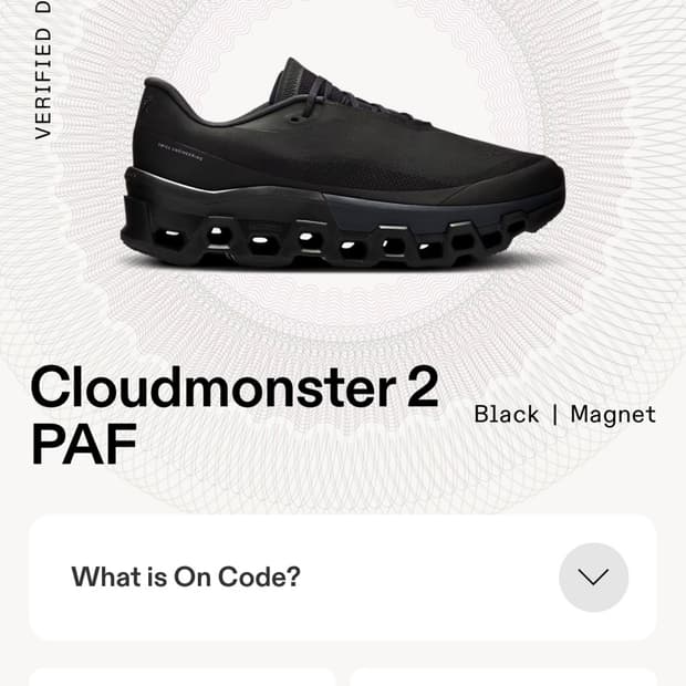 265 ON 온 러닝 x PAF 파프 클라우드몬스터 2 블랙 마그넷
