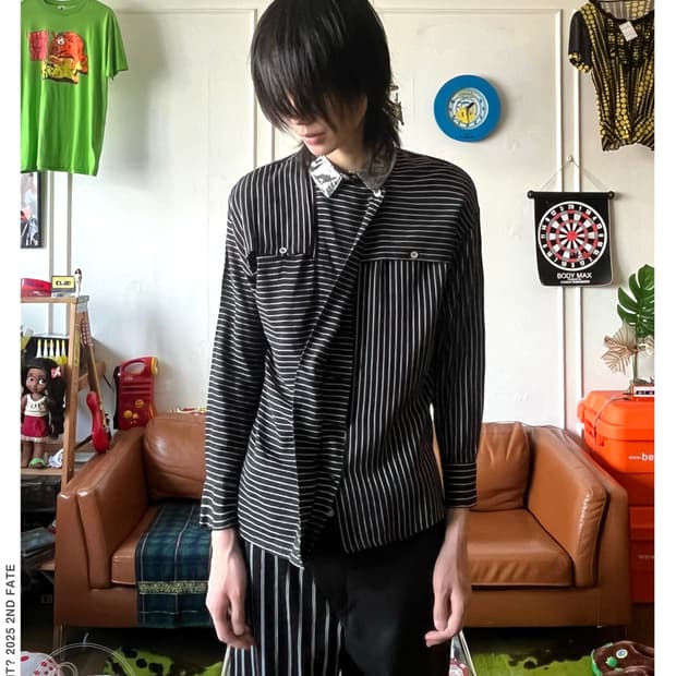 Japanese Vintage Gothic Stripe Shirt