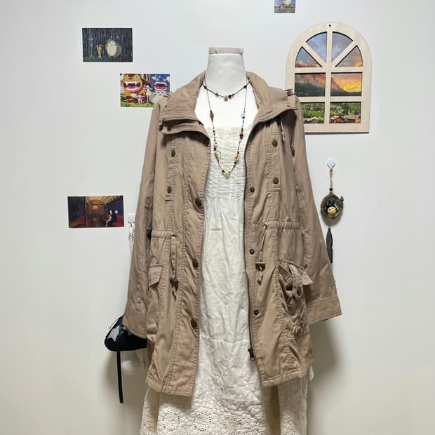 모리걸 브라운 야상