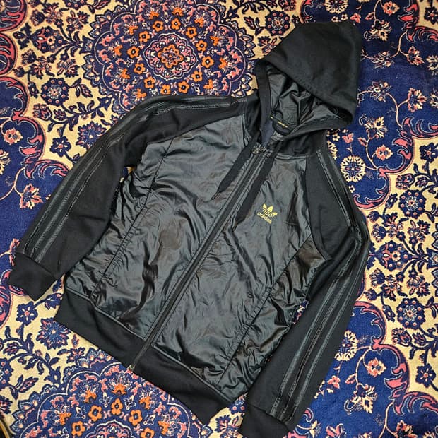 아디다스(Adidas) 00's 올드스쿨 골든 파이어버드 유광 후드 집업