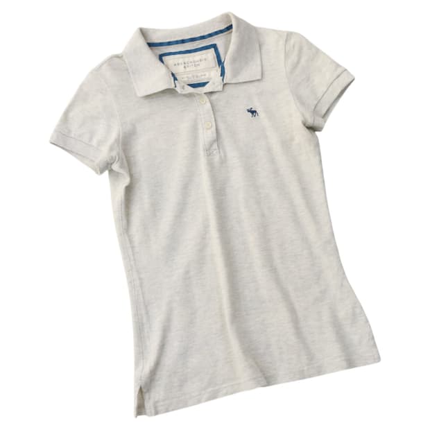 아베크롬비 앤 피치 머슬핏 자수 로고 피케 반팔 티셔츠 (S)