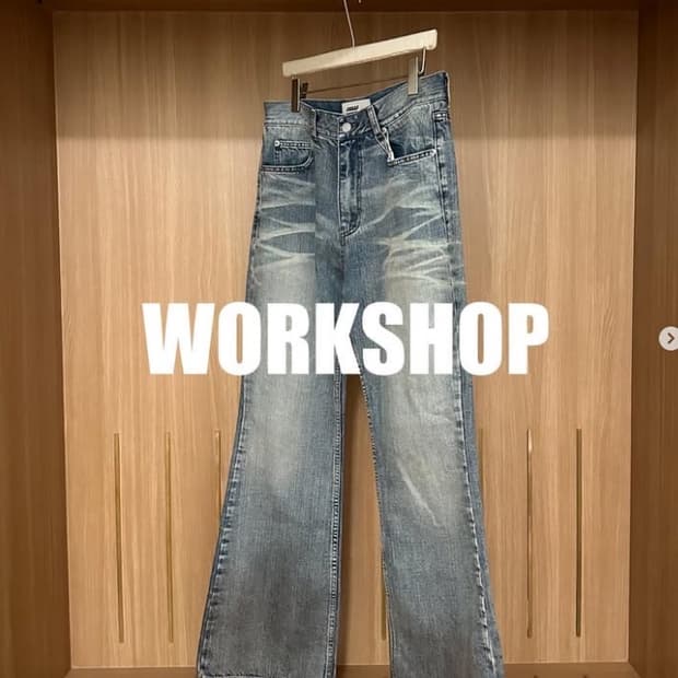 Wworkshop 머드 워싱 플레어 데님 2사이즈 판매