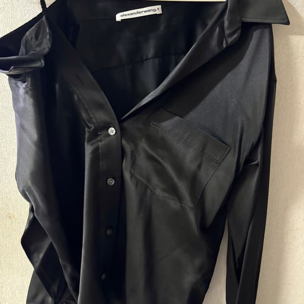 알렉산더왕 블랙실크셔츠 ,XS