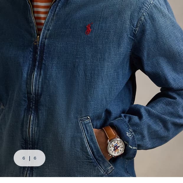 폴로 인디고 데님 자켓