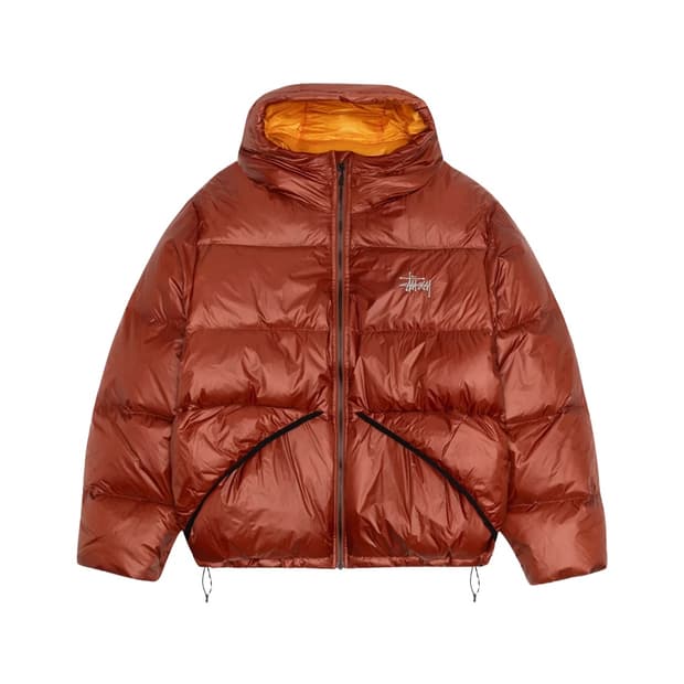 스투시 마이크로 립스탑 다운 파카 브릭 xl