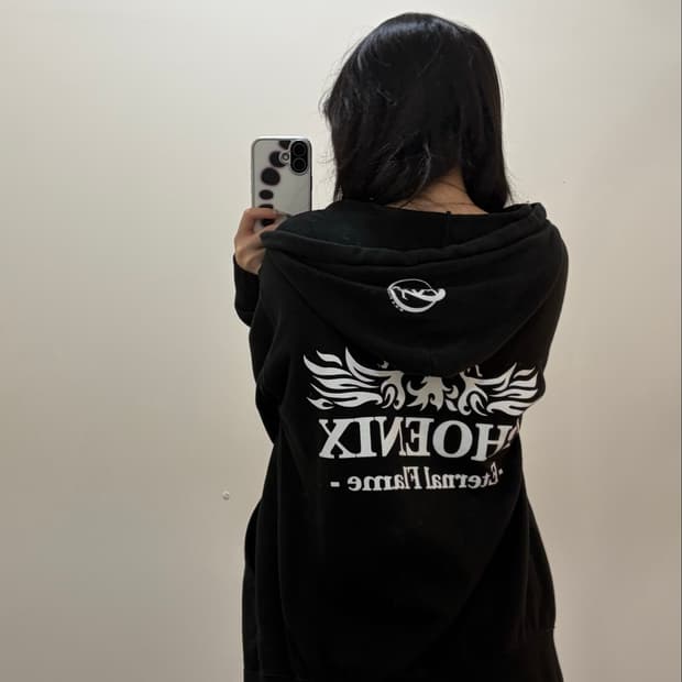 *+:。.。다크웨어 피닉스 프린팅 스웨트 후드집업。.。:+*