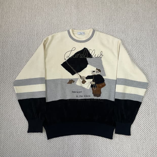 Lunel uomo 태리 코튼 빈티지 울 니트 