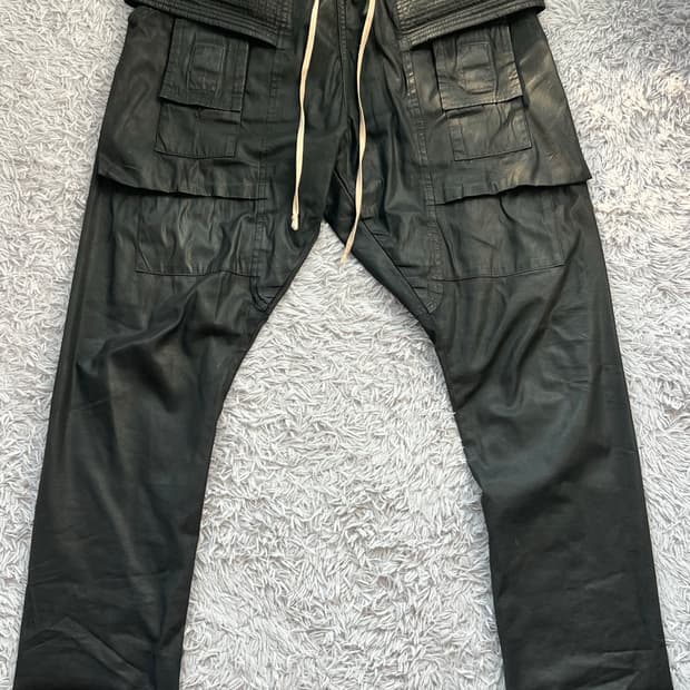 (S)릭오웬스 크리치 카고 태권도 팬츠 코팅 s사이즈 te소재