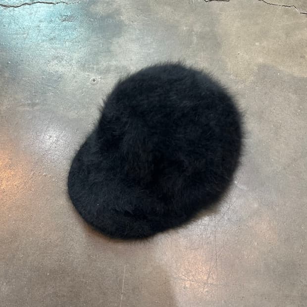 블랙 앙고라 헌팅캡