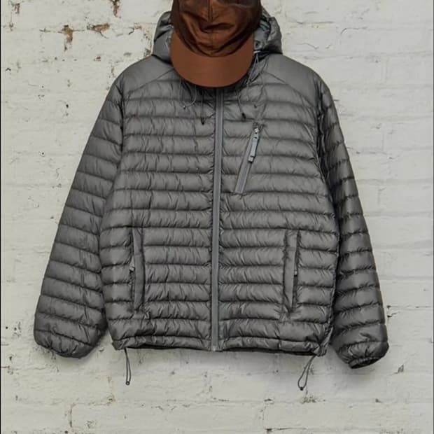 헤지스(HIS) 경량 패딩 구스다운 그레이 (L)