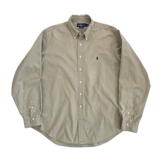 90‘s 폴로 트윌 코튼 버튼 다운 셔츠