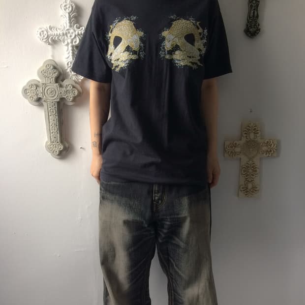 Oriental printing t shirt
