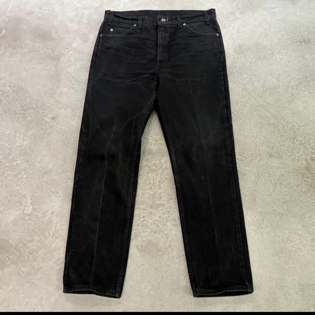 [36/32] 90s USA 리바이스 505 오렌지 탭 블랙 흑청