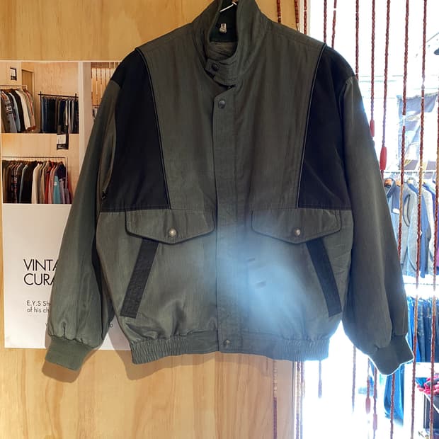 애프터 임프레션 투톤 패널 해링턴자켓