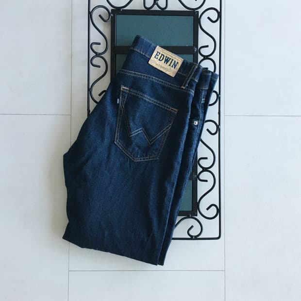 edwin) straight denim pants