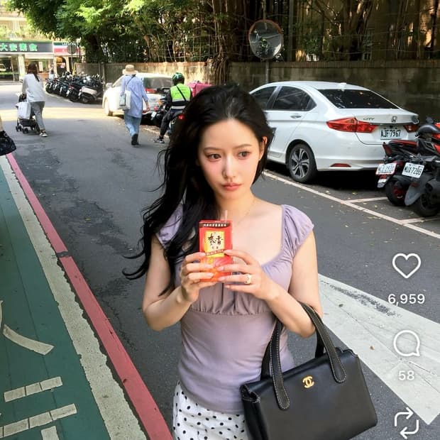 민지님 착용) 브랜디멜빌 연보라 퍼프티셔츠 
