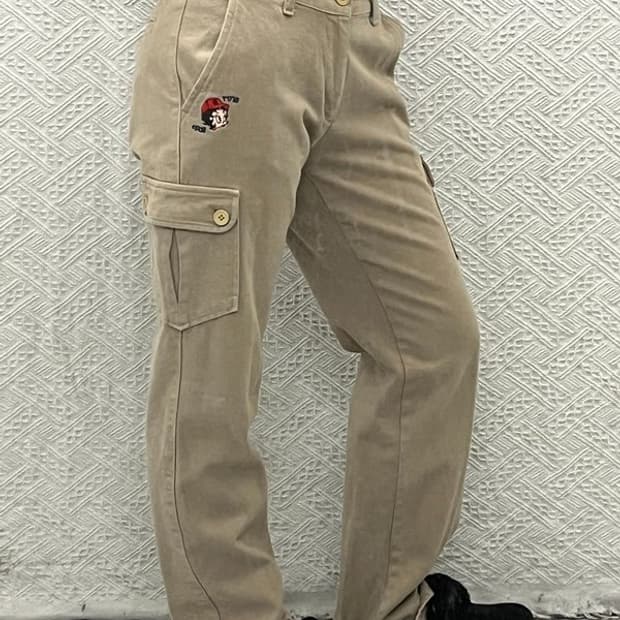 베티붑 빈티지 키치 자수패치 카고팬츠 27인치 C06790