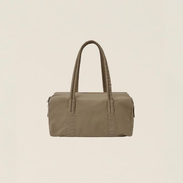 GARMENT DYED DUFFLE BAG (SMALL) BEIGE