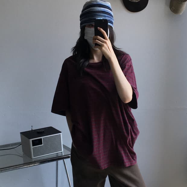 폴로 랄프로렌 오버핏 스프라이프 반팔티셔츠