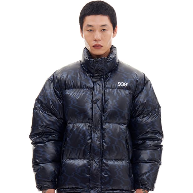 아카이브 볼드 노이즈 패딩 S 블랙/블루 