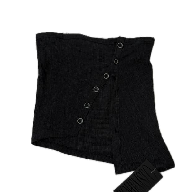 보헤미안서울 OBLIQUE BUTTON BUSTIER 뷔스티에, 차콜