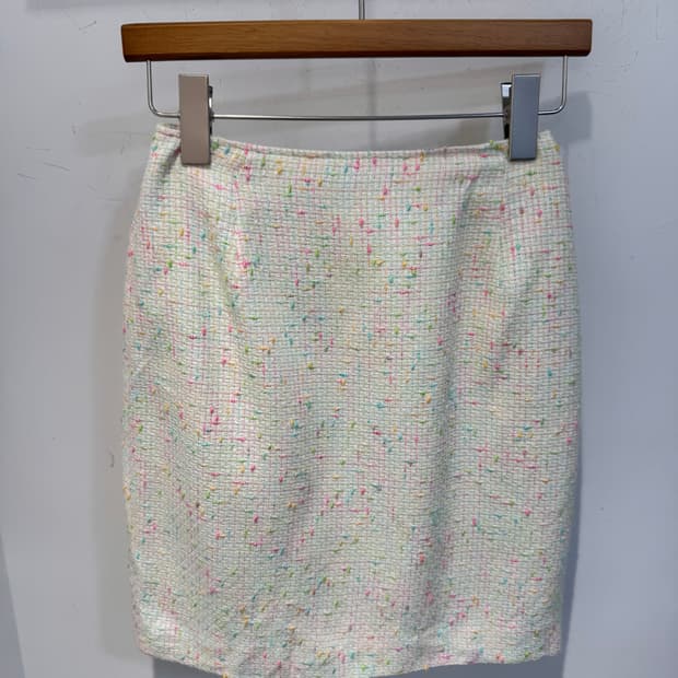 japanese vintage skirt 레인보우 트위드 스커트