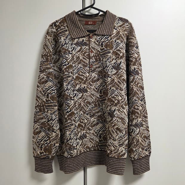 Caperdoni 재팬 에스닉 카라넥 니트 L(100)