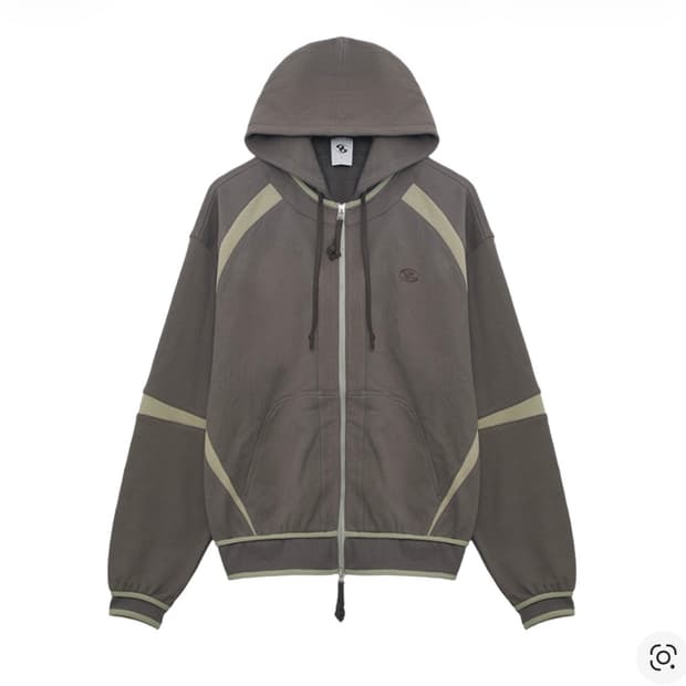 산산기어 오블리크 후디 집업 애쉬 브라운