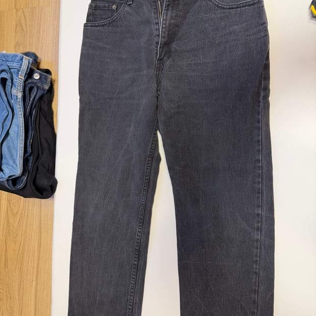 리바이스 빈티지 505 블랙 데님 팬츠 32