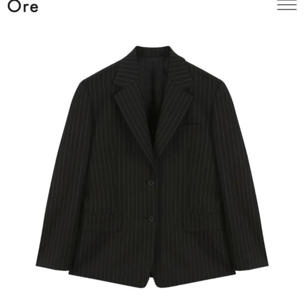 Ore 오어 스트라이프 자켓 스커트 셋업