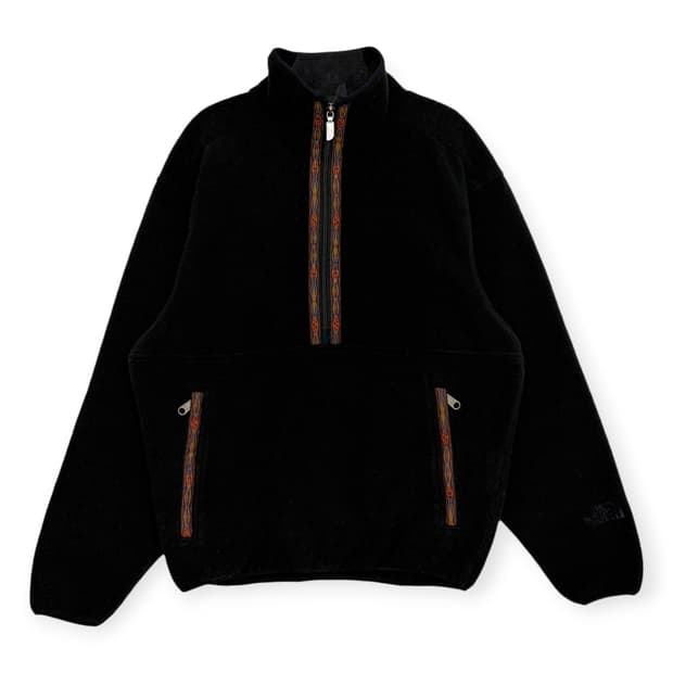 90s 노스페이스 하프집 플리스 후리스 티셔츠