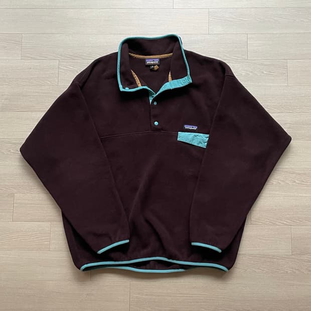 파타고니아 신칠라 브라운 블루 플리스 patagonia